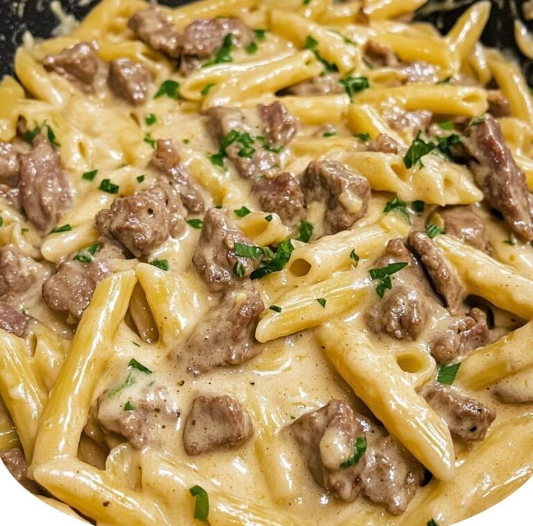 one-pot-creamy-beef-and-garlic-butter-pasta